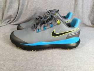 EUC RARE Nike 2013 TW 14 Tiger Woods Golf Shoes Gray/Blue 599416 - 002 12.  0 2