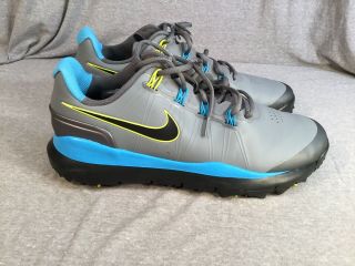 EUC RARE Nike 2013 TW 14 Tiger Woods Golf Shoes Gray/Blue 599416 - 002 12.  0 3