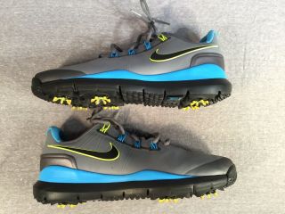 EUC RARE Nike 2013 TW 14 Tiger Woods Golf Shoes Gray/Blue 599416 - 002 12.  0 6