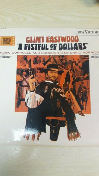 Clint Eastwood " A Fistful Of Dollars " Vinyl Lp Ennio Morricone Rare Lp