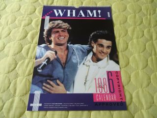 George Michael / Wham Unofficial Calendar 1986 Mega Rare Make It Big Fantastic