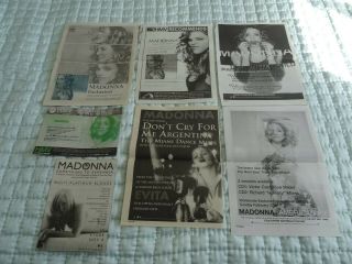 Madonna Set 2 Cuttings Articles Posters Australia Ray Of Light Rare Madame X