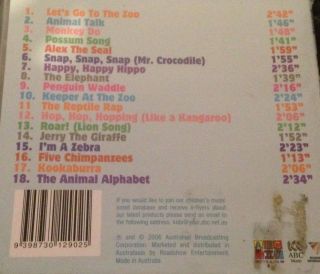 Let ' s Go To The Zoo CD Rare 2006 Juice Music Zebra Kookaburra ABC For KIDS 2