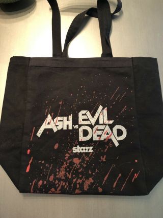 Sdcc Exclusive Starz Ash Vs Evil Dead Tote Bag.  Made Of Fabric.  Rare.