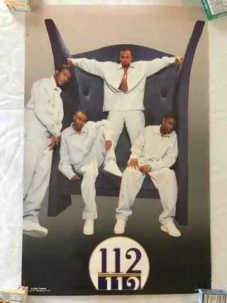Rare.  Vintage 112 One Twelve Band Poster 22x34 " R&b Hip Music Rap 90s (1997)