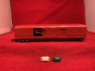 American Flyer S Gauge 718 Mail Car Rare Red Pick - Up Arm Ct