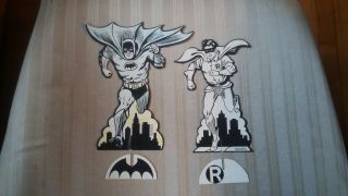 Rare Vintage 1973 Dc Comics Batman And Robin Black & White Standee Standup