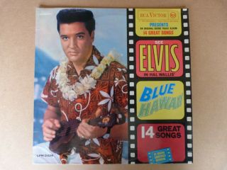 Elvis Presley Blue Hawaii Italian Rare Press Vinyl Lp Record