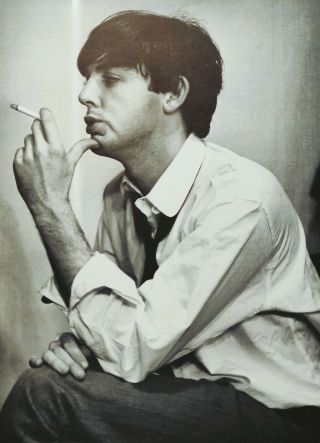 Paul Mccartney / The Beatles - Classic Black & White Picture / Poster 1963 Rare