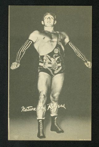 Buddy " Nature Boy " Rogers 1950 Exhibits Wrestling Card - Rare - Nm - Mt