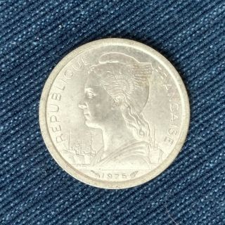 1975 1 Franc,  Afars And Issas,  Djibouti,  Km 16 Rare.