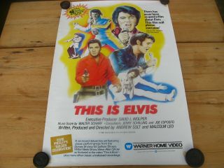 This Is Elvis Video Vhs Poster 1981 Rare