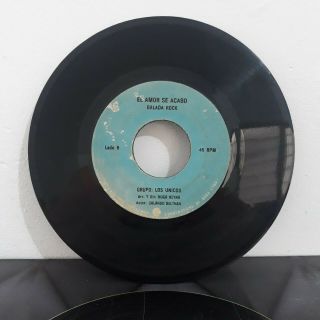 Los Unicos El Amor Se Acabo/ritmo Amor Y Ron Fonografica Rare 45rpm Records