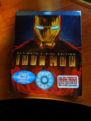 Iron Man (ultimate 2 - Disc Edition) [blu - Ray,  Dvd,  Rare Slipcover]