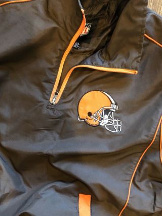Vintage Rare Nfl Cleveland Browns Jacket Size Large Pullover
