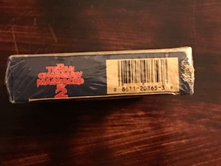 The Texas Chainsaw Massacre 2 VHS Rare Horror Gore Media - Cannon Box / MGM Tape 5