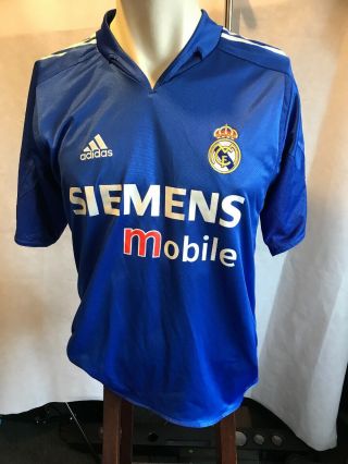 2004/05 Real Madrid Away 3rd Football Shirt Adidas Size M Rare Y285