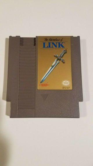 Zelda Ii: The Adventure Of Link (nintendo Nes,  1988) ☆ Authentic ☆ Rare Grey ☆
