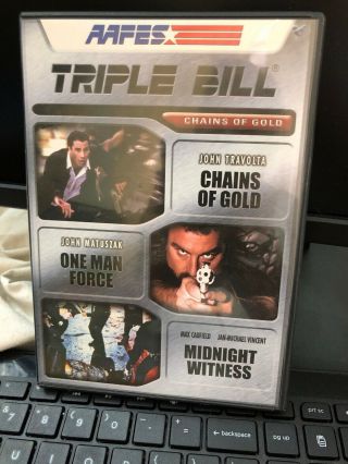 Chains Of Gold / One Man Force / Midnight Witness - Rare Oop Dvd Triple Feature