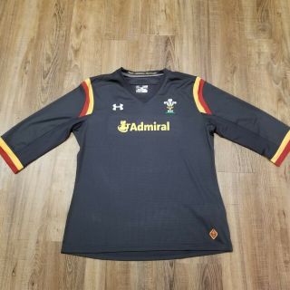 Under Armour Wru Admiral Rugby Jersey Youth Xl Black (very Rare)