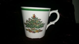 Rare Vintage Copeland Spode " Christmas Tree " S3324 Fancy Handle Coffee Mug