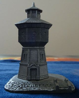 Souvenir Building Metal Vintage Langeoog (german Island) Water Tower Rare