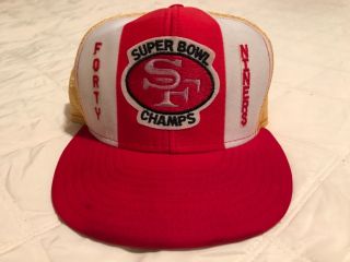 Vintage San Francisco 49ers Bowl Snapback Hat Cap 1980’s Rare