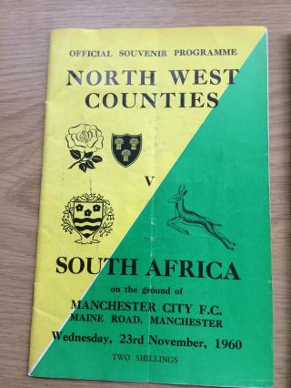 2 RARE N WEST COUNTIES V SOUTH AFRICA & AUSTRALIA RUGBY PROGRAMMES 1958 &1960 2