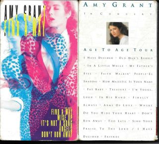 Amy Grant - Find A Way & Age To Age Tour - 2 Vhs Video Concerts Rare - 1984 & 1985