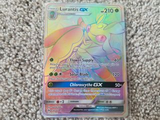 Pokemon Card Lurantis Gx 150/149 Full Art Rainbow Sun Moon Secret Rare