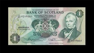 1976 Bank Of Scotland 1 Pound Rare Date ( (gem Unc))