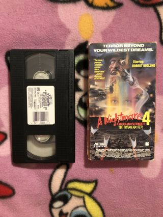 Nightmare On Elm Street 4 Dream Master Vhs Rare Gore Horror Tape &