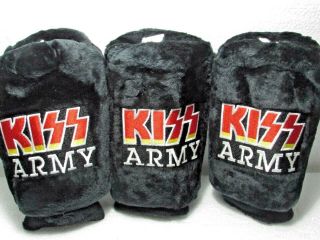 Set Of 3 Kiss Army Rock And Roll Band Golf Club Head Covers 1,  3 & X Clubs Rare