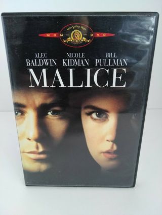Malice Rare Sexy Thriller Dvd Alec Baldwin Nicole Kidman 1993