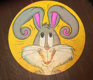 Rare Vintage 1976 Warner Bros.  Whitman Bugs Bunny Round 125 Pce Puzzle Complete