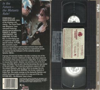 Future Kill VHS RARE OOP HORROR,  CULT,  B - MOVIE,  80 ' s,  MUTANTS,  MURDER,  BLOODY 2