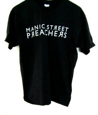 Manic Street Preachers.  Rare 2014 Tour Tee Shirt Black M Never Worn