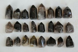 Top Rare Natural Black Smoky Quartz Crystal Point Healing 166g