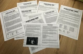 Porcupine Tree “transmission” Newsletters Issues 3 - 12 Steven Wilson Rare