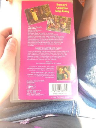 RARE Barney Tape - Barneys Campfire Sing - Along (VHS,  1990, ) 3