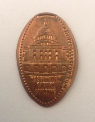 Rare Us Capitol Building Washington Dc Elongated Copper Penny