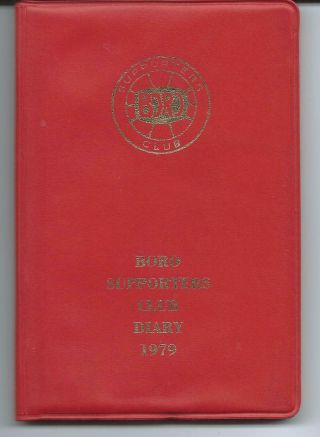 X Rare Middlesbrough Boro Supporters Club Diary 1979