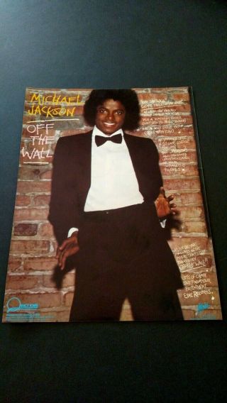Michael Jackson " Off The Wall " (1979) Rare Print Promo Poster Ad