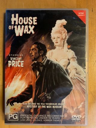 House Of Wax & Mystery Of The Wax Museum Rare Dvd Horror Movie Vincent Price