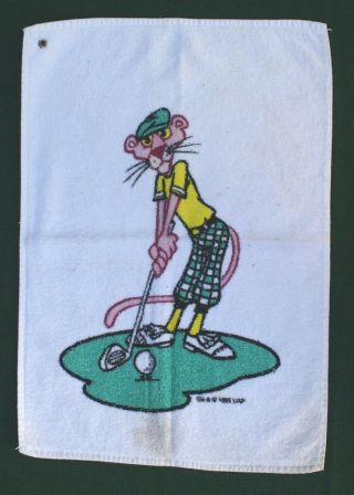 Rare_vintage_ Pink Panther Golf Towel