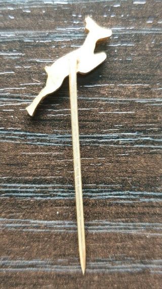 RARE VINTAGE GOLDTONE SOUTH AFRICA RUGBY SPRINGBOK PIN BADGE IN VGC 2