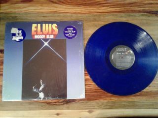 Elvis Presley “moody Blue” Rare Blue Lp Vinyl Record