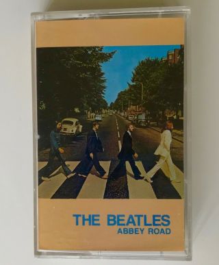 Vtg The Beatles Cassette Abbey Road Album Tape Lp John Lennon Rare