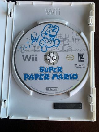 Paper Mario (nintendo Wii,  2007) Rpg Rare Disc Only