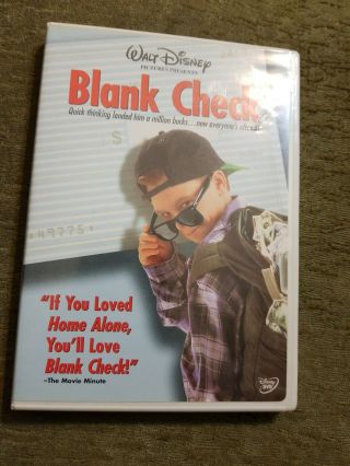 Walt Disney: Blank Check Dvd Rare Oops With Art Insert